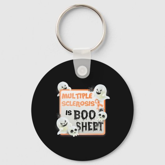 Boo Halloween Ghost MS Multiple Sclerose is Boo S Sleutelhanger (Voorkant)