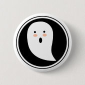 Boo. Halloween Ghost Pinback Button (Voorkant)