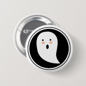 Boo. Halloween Ghost Pinback Button (Voorkant /achterkant)
