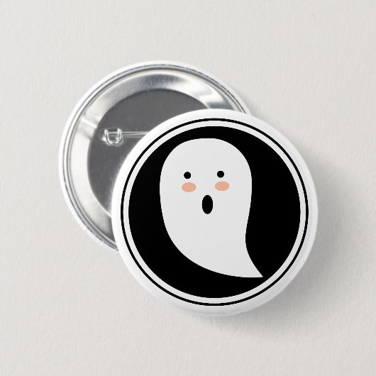 Boo. Halloween Ghost Pinback Button (Voorkant /achterkant)