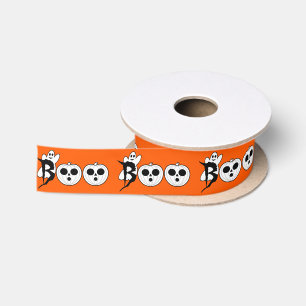 Boo. Halloween Ghost Satin Ribbon Satijnen Lint