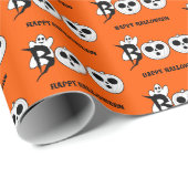 BOO! Halloween Ghost Wrapping Paper Cadeaupapier (Rol Hoek)
