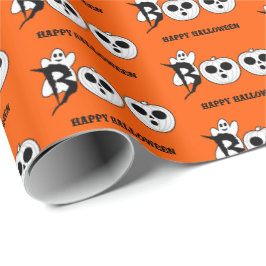 BOO! Halloween Ghost Wrapping Paper Cadeaupapier