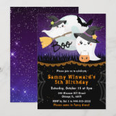 Boo Halloween Ghosts Birthday Party Kaart (Voorkant / Achterkant)