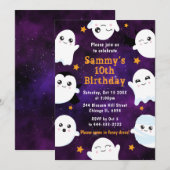 Boo Halloween Ghosts Birthday Party Kaart (Voorkant / Achterkant)