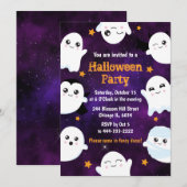 Boo Halloween Ghosts Halloween Party Kaart (Voorkant / Achterkant)