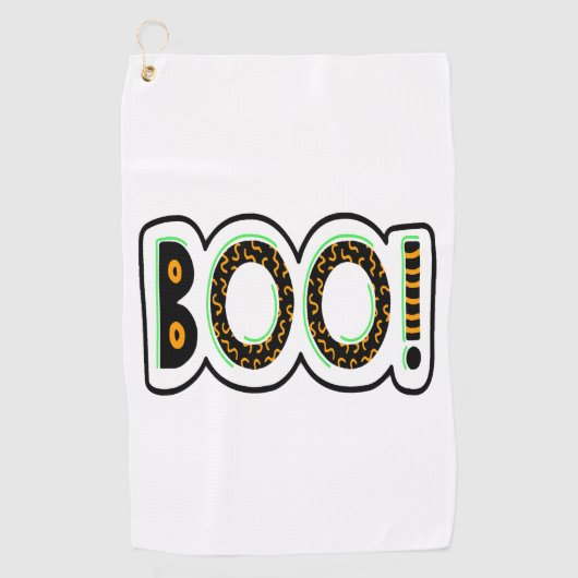 BOO Halloween Golfhanddoek (Voorkant)