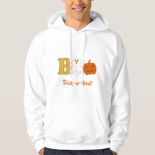 Boo Halloween Heren Hoodie (Voorkant)