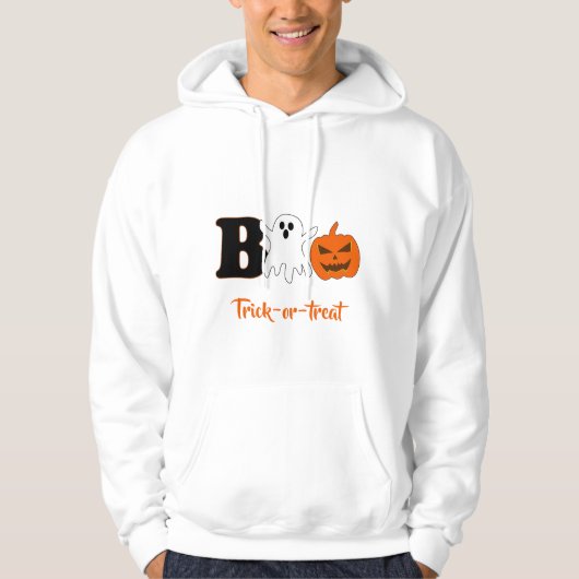 Boo Halloween Heren Hoodie (Voorkant)