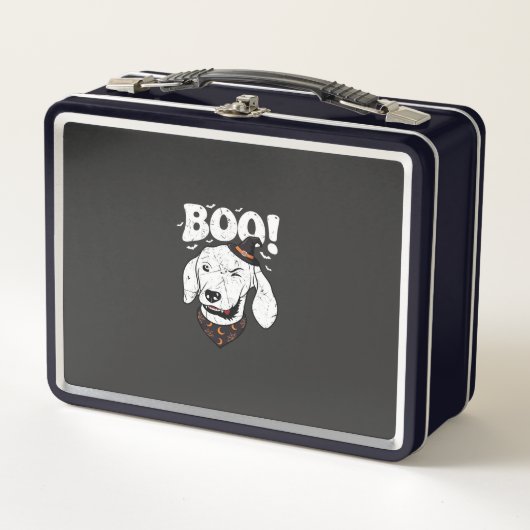 Boo Halloween Hond Heks Hoed Vleermuizen (Voorkant)