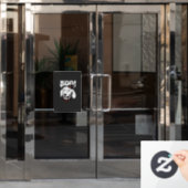Boo Halloween Hond Heks Hoed Vleermuizen Raamsticker (Kantoordeur)
