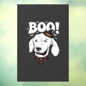 Boo Halloween Hond Heks Hoed Vleermuizen Raamsticker (Vel 3)