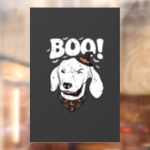 Boo Halloween Hond Heks Hoed Vleermuizen Raamsticker (Vel 2)