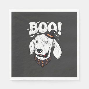 Boo Halloween Hond Heks Hoed Vleermuizen Servet