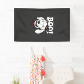 Boo Halloween Hond Heks Hoed Vleermuizen Spandoek (Insitu)