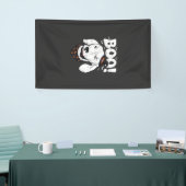 Boo Halloween Hond Heks Hoed Vleermuizen Spandoek (Beurs)