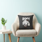 Boo Halloween Hond Heksenhoed Vleermuizen Kussen (Stoel)