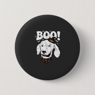Boo Halloween Hond Heksenhoed Vleermuizen Ronde Button 5,7 Cm