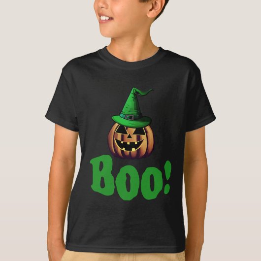 Boo Halloween Jack O lantaarn kinder T-shirt (Voorkant)