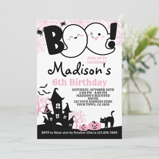 BOO Halloween Kaart (Staand voorkant)