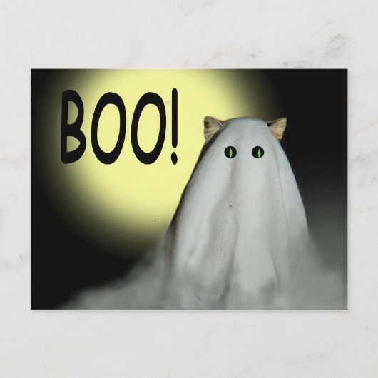 Boo. Halloween-kaart Briefkaart (Voorkant)