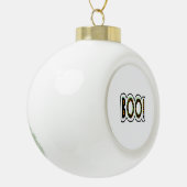 BOO Halloween Keramische Bal Ornament (Links)