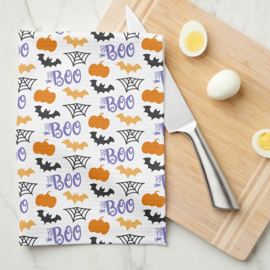 Boo Halloween keukenhanddoeken (Quarter Fold)