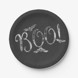 BOO! Halloween Krijtbord Krijt Vakantie Feest Papieren Bordje