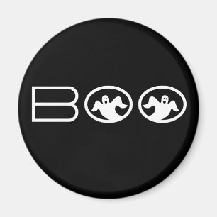 Boo Halloween Magnet, Black and White Magneet