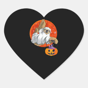 Boo Halloween met luie heks Pet en spin Hart Sticker