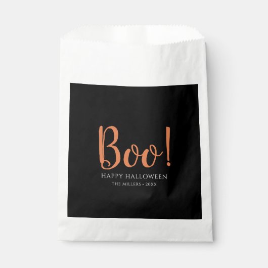 Boo Halloween Modern Bedankzakje (Voorkant)