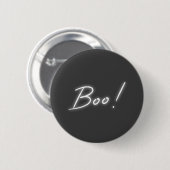 Boo Halloween | Modern Neon Ghost Black Fun Urban Ronde Button 5,7 Cm (Voorkant /achterkant)