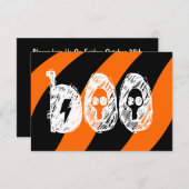 "boo" Halloween nodigt uit tot uitnodigingen van d (Voorkant / Achterkant)