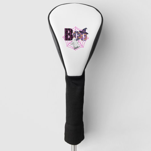 Boo Halloween October Pink Golfheadcover (Voorkant)