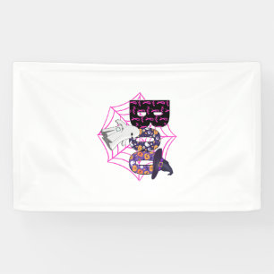 Boo Halloween Oktober Roze Spandoek