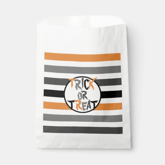 Boo Halloween Oranje zwarte Trick or treat Bedankzakje (Voorkant)