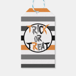 Boo Halloween Oranje zwarte Trick or treat Cadeaulabel