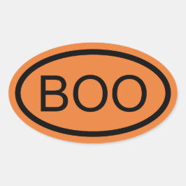 Boo Halloween Oval Sticker