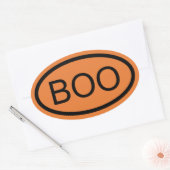 Boo Halloween Oval Sticker (Envelop)