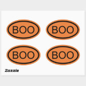 Boo Halloween Oval Sticker (Vel)