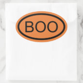 Boo Halloween ovale sticker (Tas)