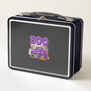 Boo Halloween Paarse Truck Geest en Pompoenen Desi