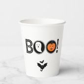 Boo. Halloween Paper Cup Papieren Bekers (Achterkant)
