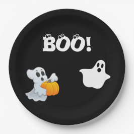 Boo Halloween Papieren Bordje