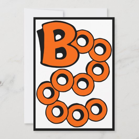 Boo Halloween Party Invitation Kaart (Voorkant)