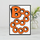 Boo Halloween Party Invitation Kaart (Staand voorkant)