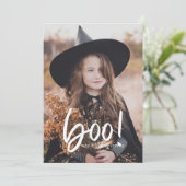 Boo Halloween Photo Card Kaart (Staand voorkant)