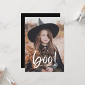 Boo Halloween Photo Card Kaart (Voorkant / Achterkant in situ)