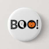 Boo. Halloween Pinback Button (Voorkant)