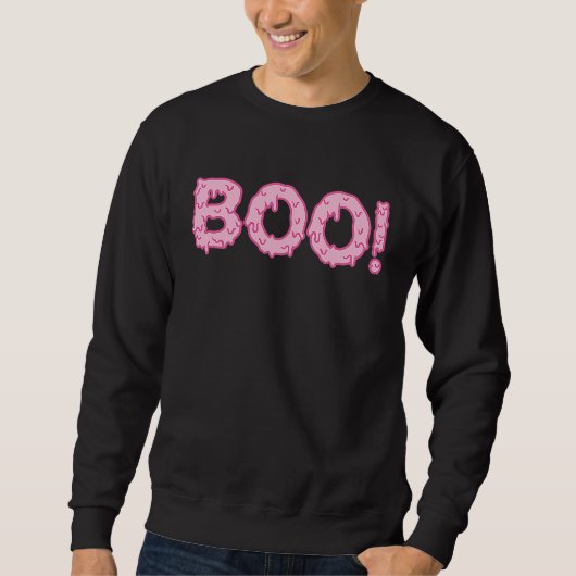 Boo Halloween Pink Trui (Voorkant)